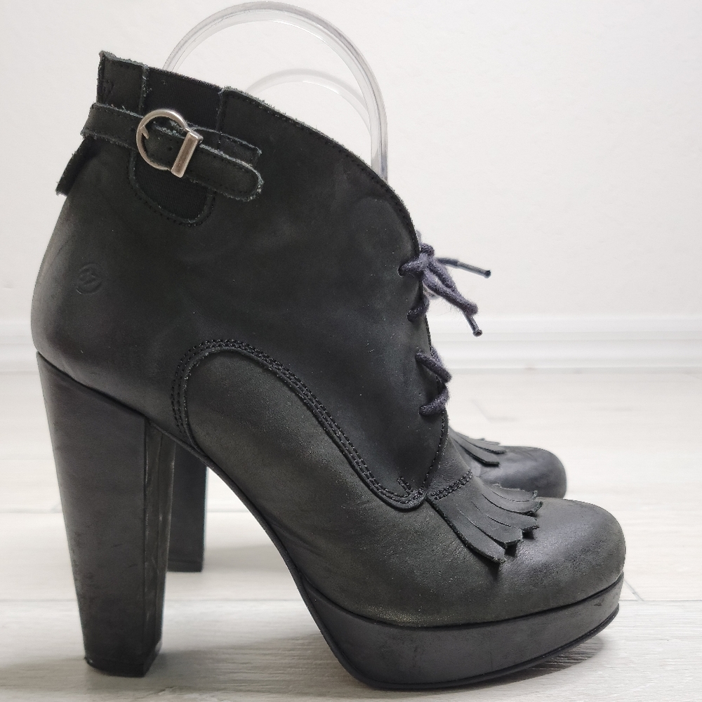 SIXTYSEVEN Leather Heel Loafer Black 36.